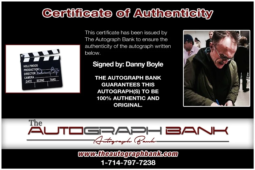 Danny Boyle — Danny Boyle authentic signed celebrity CLAPPER BOARD photo W/Cert Autographed a, image 2