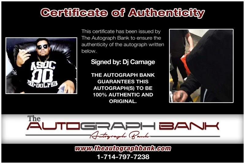 Carnage authentic — Carnage authentic signed EDM DJ 8x10 photo W/Cert Autographed EDC Dub step A7, image 2