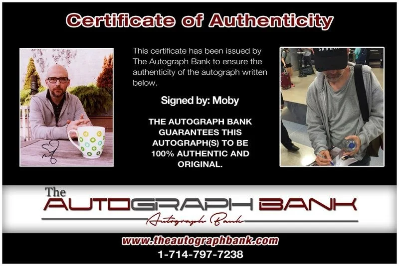 Moby — Moby authentic signed EDM DJ 8x10 photo W/Cert Autographed EDC Dub step A3, image 2
