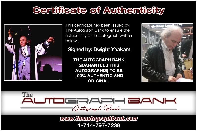 Dwight Yoakam — Dwight Yoakam authentic signed country 8x10 photo W/Cert Autographed 1326b1, изображение 2