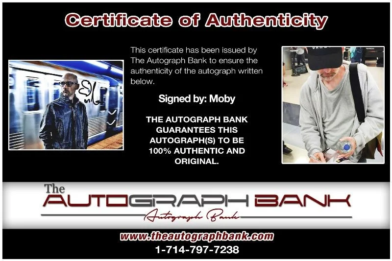 Moby — Moby authentic signed dj 8x10 photo W/Certificate Autographed (1326a1), image 2