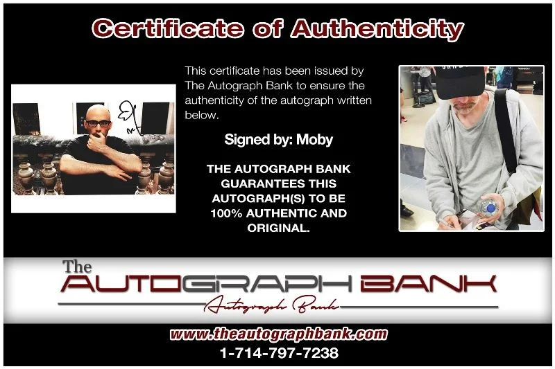 Moby — Moby authentic signed dj 8x10 photo W/Certificate Autographed (1326c1), image 2