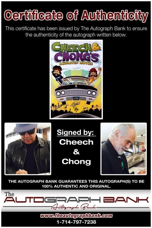 Tommy Chong — Tommy Chong & Cheech authentic signed 10x15 photo W/Cert Autographed Y2, изображение 2