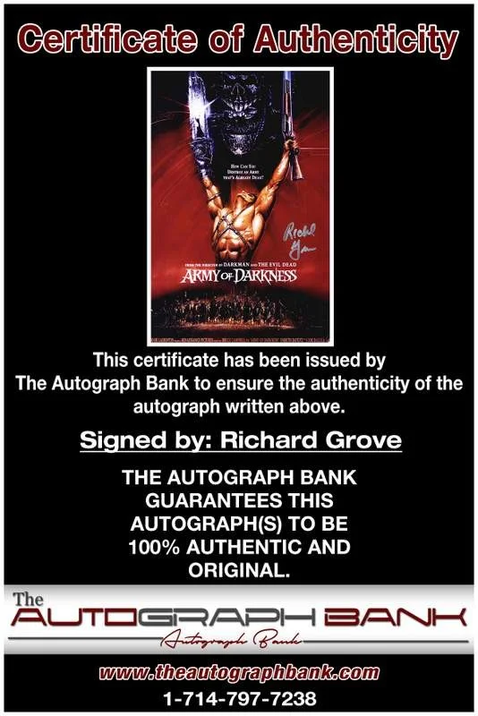 Richard Grove — Richard Grove authentic signed celebrity 10x15 photo W/Cert Autographed A0004, изображение 2