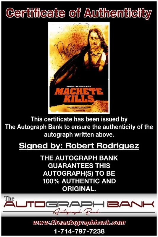 Robert Rodriguez — Robert Rodriguez authentic signed celebrity 10x15 photo W/Cert Autographed Y18, изображение 2