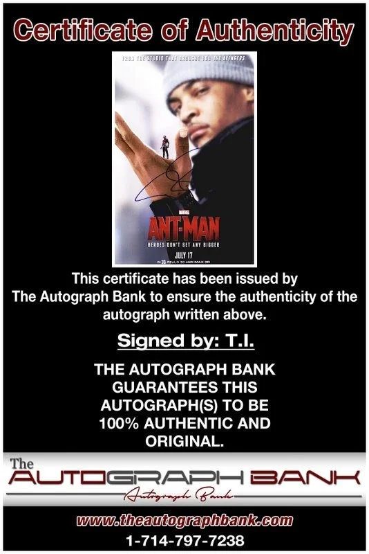 T I Harris — T.I. Harris authentic signed celebrity 10x15 photo W/Cert Autographed Y1, изображение 2