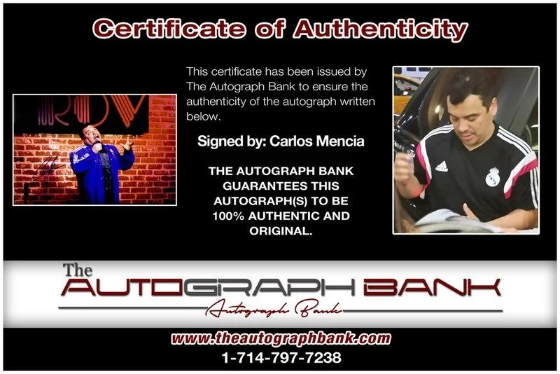 Carlos Mencia — Carlos Mencia authentic signed celebrity 10x15 photo W/Cert Autographed Y12, image 2