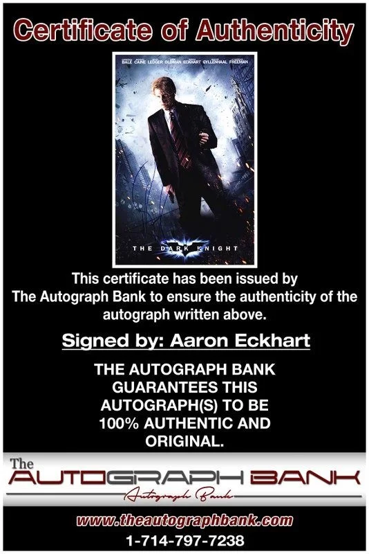 Aaron Eckhart — Aaron Eckhart authentic signed celebrity 10x15 photo W/Cert Autographed Y1, изображение 2