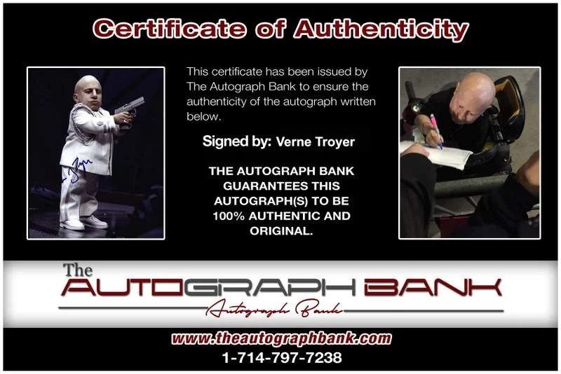 Verne Troyer — Verne Troyer signed celebrity 8x10 photo W/Cert Autograph 0761, image 2