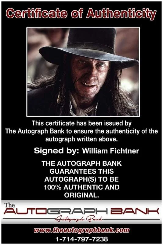 William Fichtner — William Fichtner signed celebrity 8x10 photo W/Cert Autograph 0773, image 2