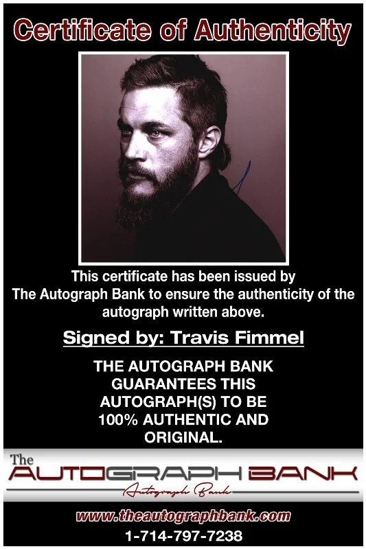 Travis Fimmel — Travis Fimmel authentic signed celebrity 8X10 photo W/Cert Autographed 132716a1, image 2
