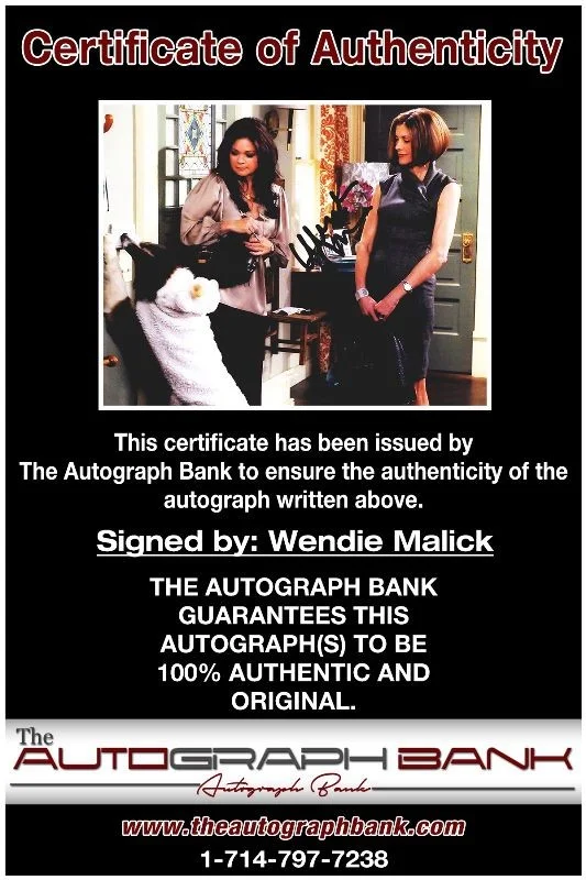 Wennie Malick — Wennie Malick authentic signed celebrity 8X10 photo W/Cert Autographed 132716b1, image 2