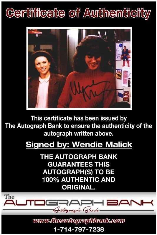 Wennie Malick — Wennie Malick authentic signed celebrity 8X10 photo W/Cert Autographed 132716c1, изображение 2