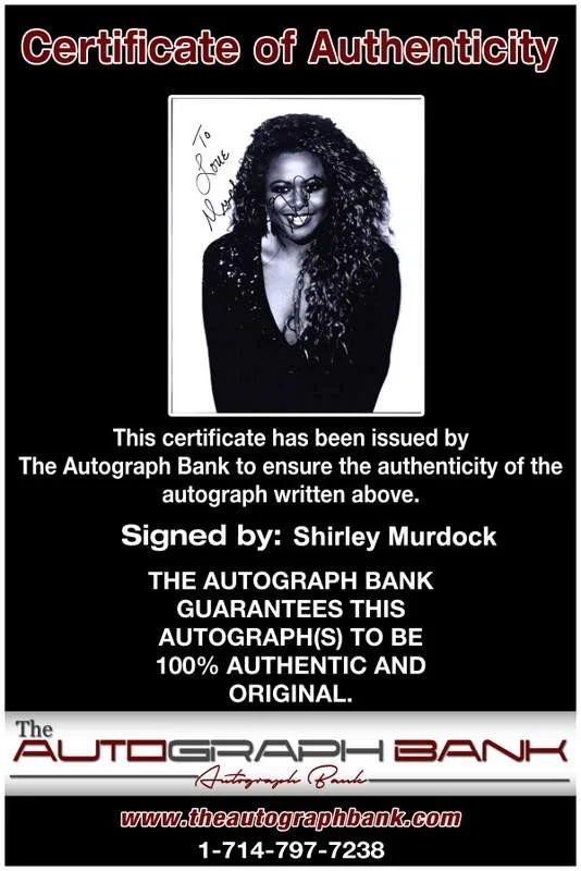 Shirley Murdock — Shirley Murdock signed celebrity 8x10 photo W/Cert Autograph 0695, изображение 2