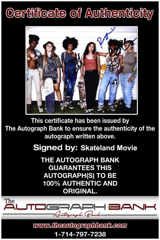 Skateland Movie — Skateland Movie signed celebrity 8x10 photo W/Cert Autograph 0001, изображение 2