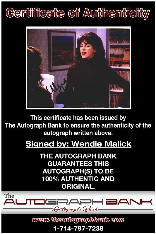 Wennie Malick — Wennie Malick authentic signed celebrity 8X10 photo W/Cert Autographed 132716d1, image 2