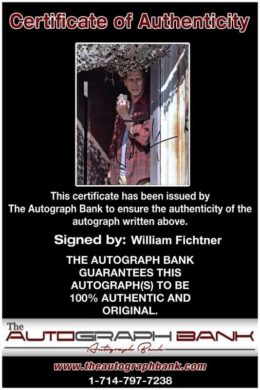William Fichtner — William Fichtner signed celebrity 8x10 photo W/Cert Autograph 0771, изображение 2