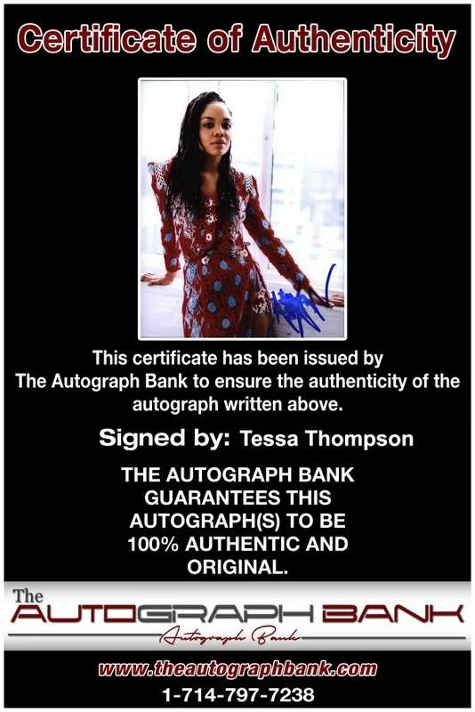 Tessa Thompson — Tessa Thompson signed celebrity 8x10 photo W/Cert Autograph 0001, изображение 2