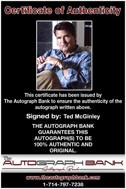 Ted Mcginley — Ted Mcginley signed celebrity 8x10 photo W/Cert Autograph 0729, изображение 2