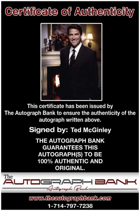 Ted Mcginley — Ted Mcginley signed celebrity 8x10 photo W/Cert Autograph 0726, изображение 2