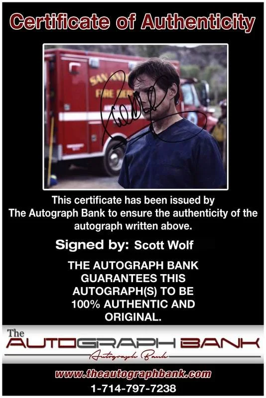 Scott Wolf — Scott Wolf signed celebrity 8x10 photo W/Cert Autograph 0665, изображение 2