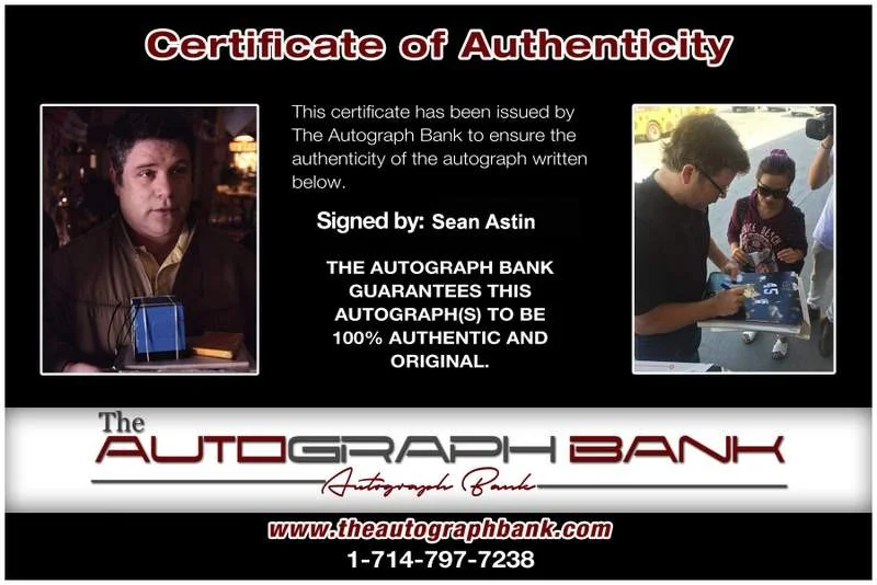 Sean Astin — Sean Astin signed celebrity 8x10 photo W/Cert Autograph 0672, изображение 2
