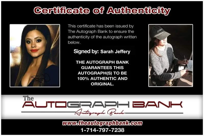 Sarah Jeffery — Sarah Jeffery signed celebrity 8x10 photo W/Cert Autograph 0353, image 2