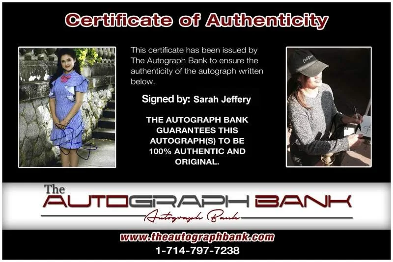 Sarah Jeffery — Sarah Jeffery signed celebrity 8x10 photo W/Cert Autograph 0354, image 2