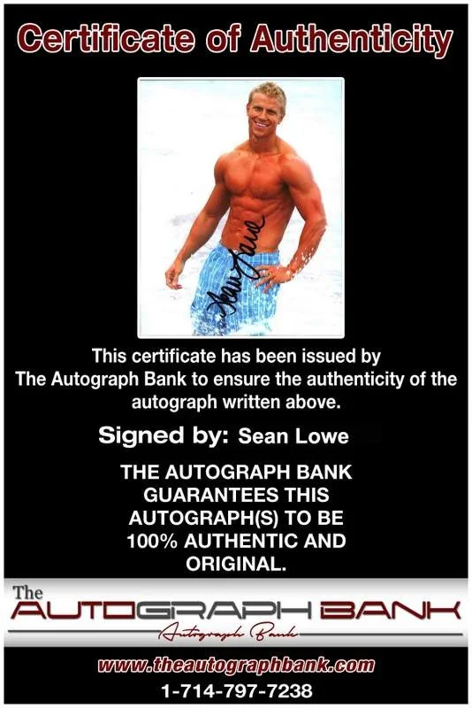 Sean Lowe — Sean Lowe signed celebrity 8x10 photo W/Cert Autograph 0359, изображение 2