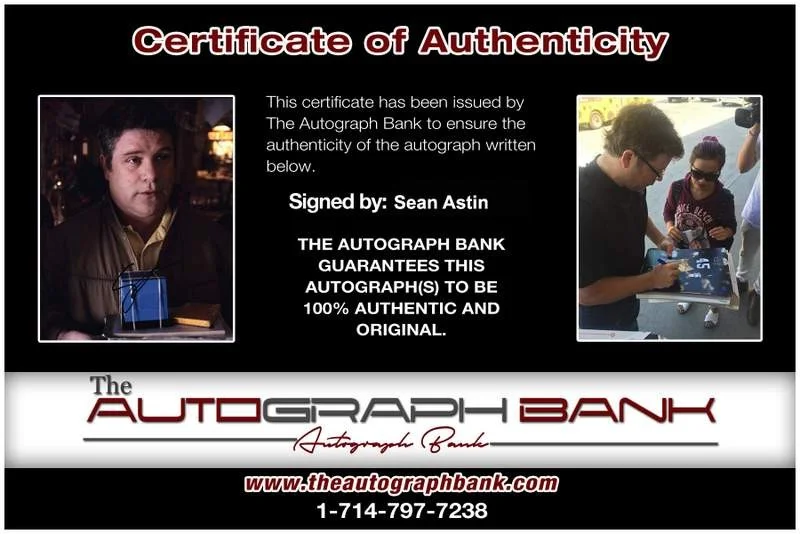 Sean Astin — Sean Astin signed celebrity 8x10 photo W/Cert Autograph 0671, image 2