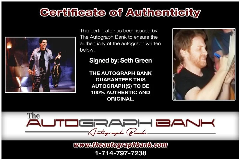 Seth Green — Seth Green authentic signed celebrity 8x10 photo W/Cert Autographed 132716l1, image 2