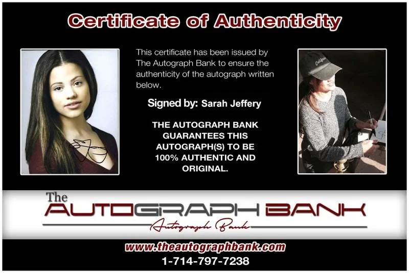 Sarah Jeffery — Sarah Jeffery signed celebrity 8x10 photo W/Cert Autograph 0355, image 2