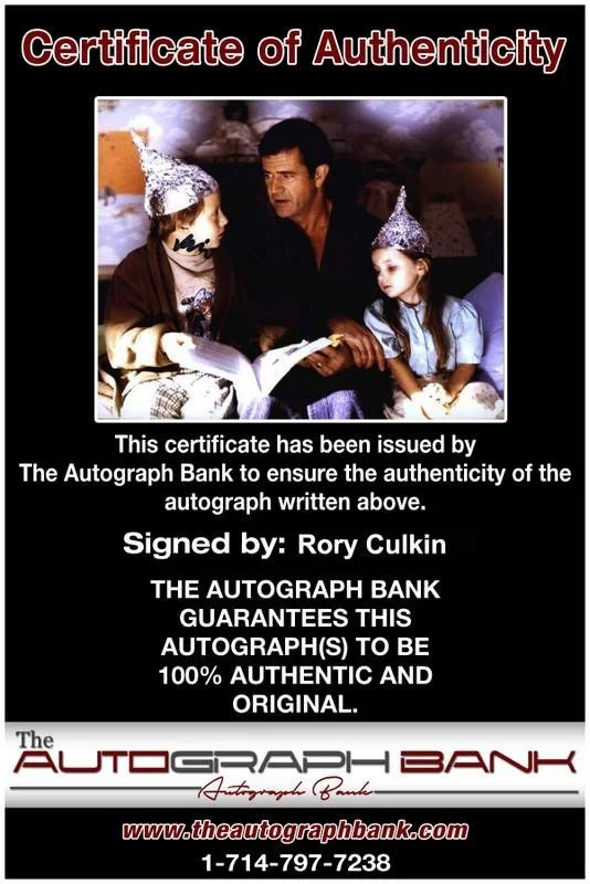 Rory Culkin — Rory Culkin signed celebrity 8x10 photo W/Cert Autograph 0005, изображение 2