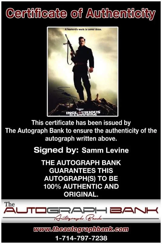 Samm Levine — Samm Levine signed celebrity 8x10 photo W/Cert Autograph 0655, image 2