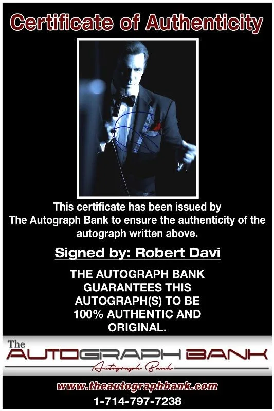 Robert Davi — Robert Davi authentic signed celebrity 8x10 photo W/Cert Autographed 132716a1, image 2