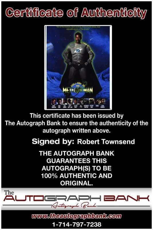 Robert Townsend — Robert Townsend signed celebrity 8x10 photo W/Cert Autograph 0642, изображение 2