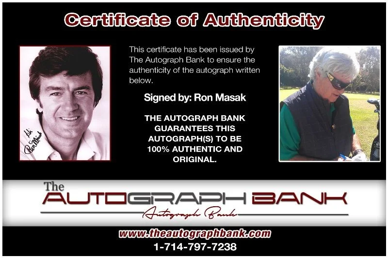 Ron Masak — Ron Masak authentic signed celebrity 8x10 photo W/Cert Autographed 132716c1, изображение 2