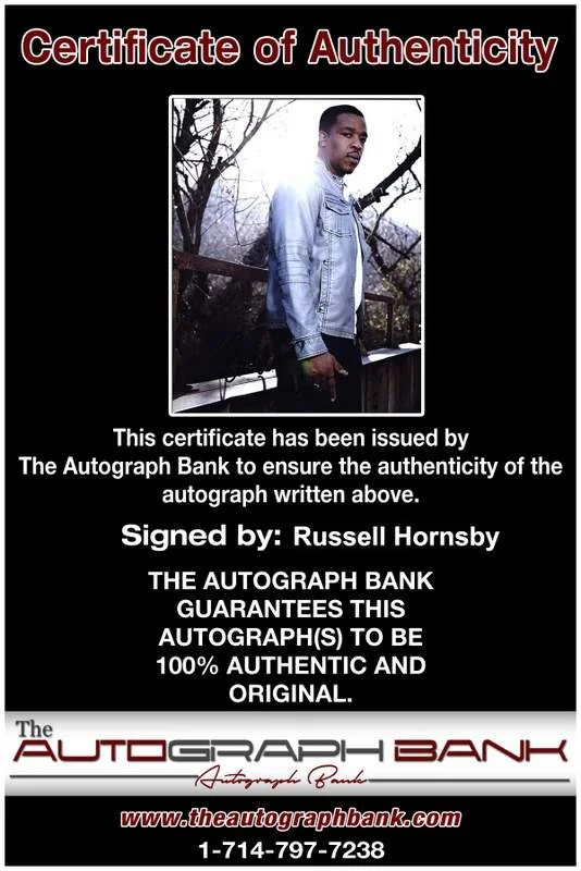 Russell Hornsby — Russell Hornsby signed celebrity 8x10 photo W/Cert Autograph 0646, изображение 2