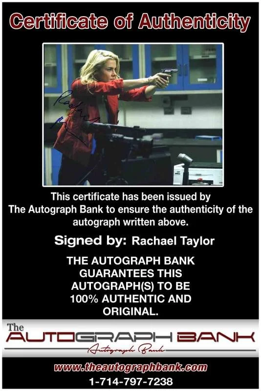 Rachael Taylor — Rachael Taylor signed celebrity 8x10 photo W/Cert Autograph 0310, image 2