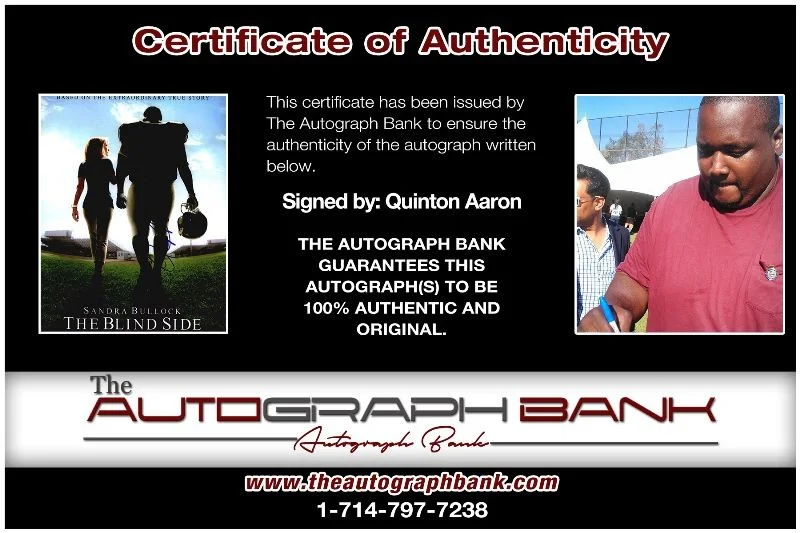 Quinton Aaron — Quinton Aaron authentic signed celebrity 8x10 photo W/Cert Autographed 132716f1, изображение 2