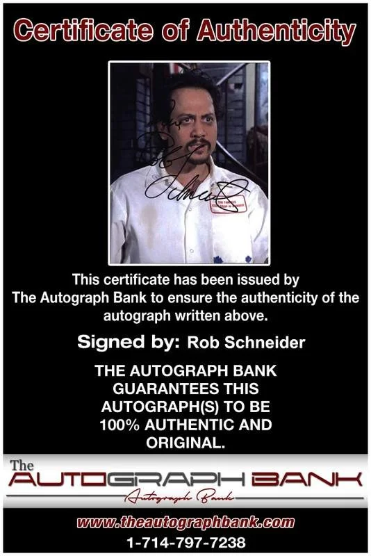 Rob Schneider — Rob Schneider signed celebrity 8x10 photo W/Cert Autograph 0616, изображение 2