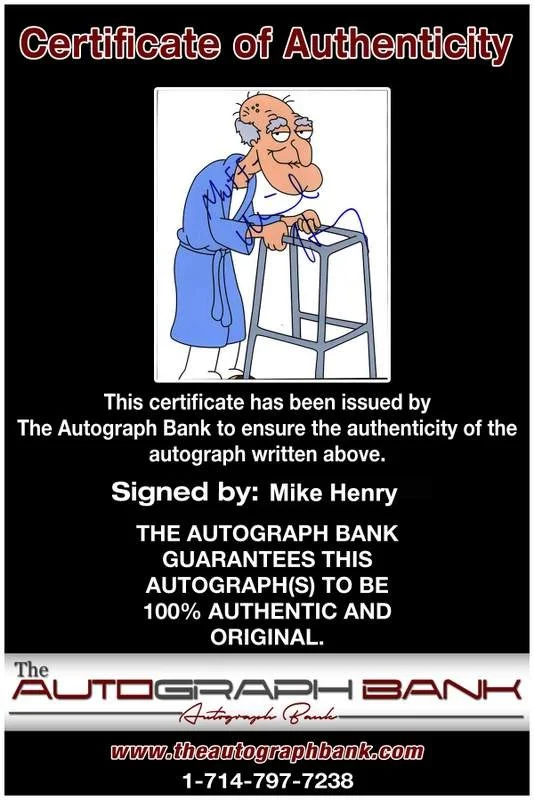 Mike Henry — Mike Henry signed celebrity 8x10 photo W/Cert Autograph 0502, изображение 2