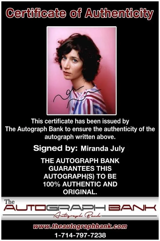 Miranda July — Miranda July signed celebrity 8x10 photo W/Cert Autograph 0005, image 2