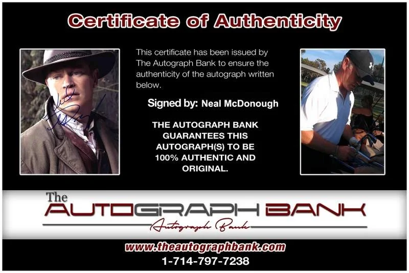 Neal Mcdonough — Neal Mcdonough signed celebrity 8x10 photo W/Cert Autograph 0289, image 2