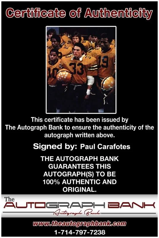 Paul Carafotes — Paul Carafotes signed celebrity 8x10 photo W/Cert Autograph 0548, image 2