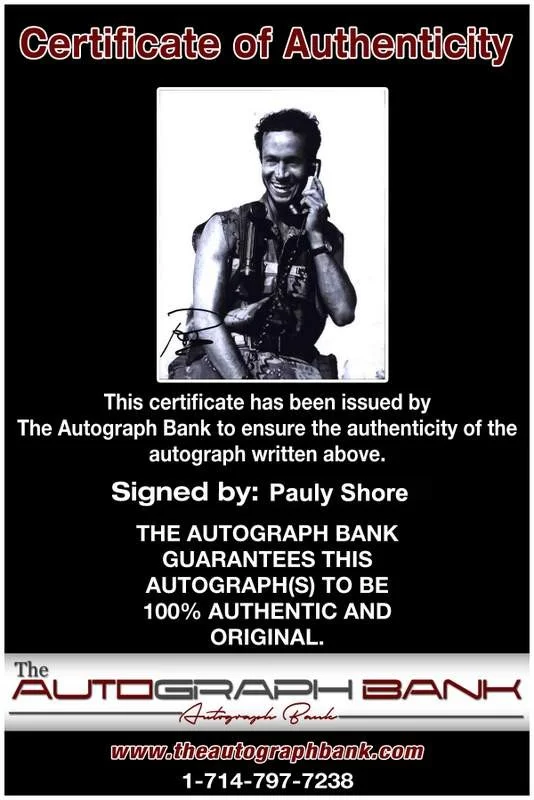 Pauly Shore — Pauly Shore signed celebrity 8x10 photo W/Cert Autograph 0305, image 2