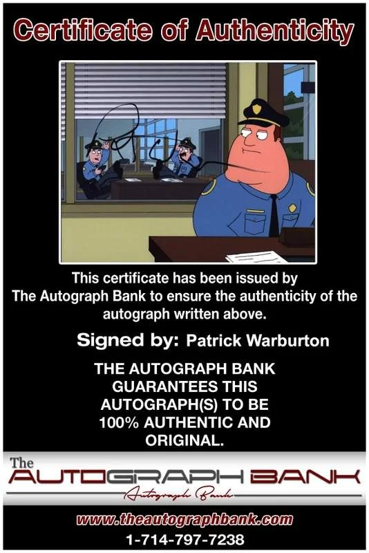 Patrick Warburton — Patrick Warburton signed celebrity 8x10 photo W/Cert Autograph 0542, изображение 2