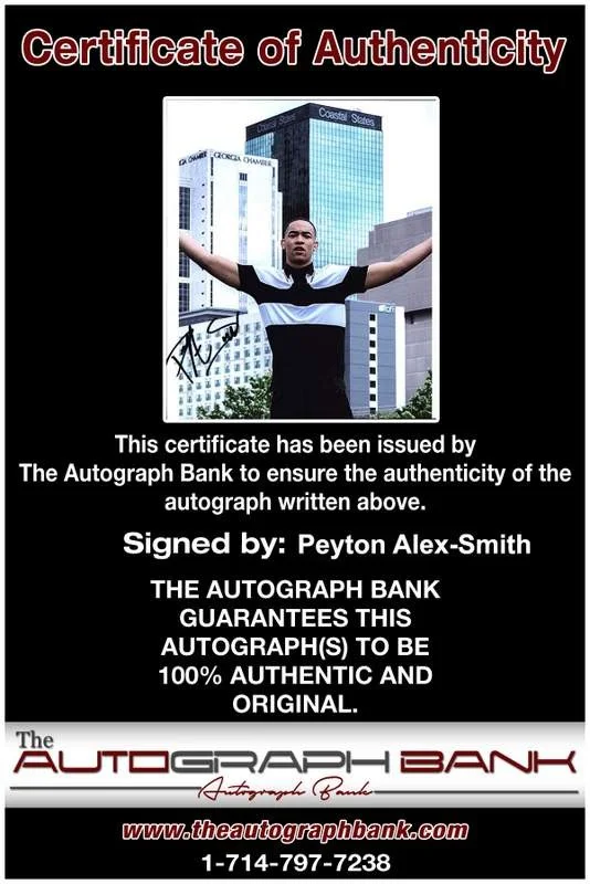 Peyton Alex-Smith — Peyton Alex-Smith signed celebrity 8x10 photo W/Cert Autograph 0563, image 2
