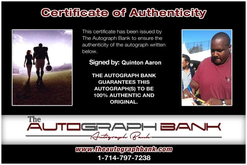 Quinton Aaron — Quinton Aaron signed celebrity 8x10 photo W/Cert Autograph 0571, изображение 2