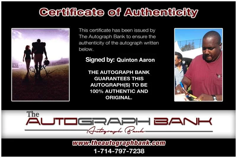 Quinton Aaron — Quinton Aaron signed celebrity 8x10 photo W/Cert Autograph 0567, изображение 2